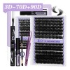 Extensiones De Pestañas Kit 3d Gruesas Individuales B&q