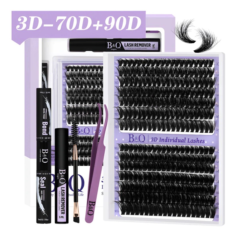 Extensiones De Pestañas Kit 3d Gruesas Individuales B&q