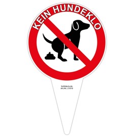 Pack of 4 "Kein Hundeklo" Sign 110 x 180 mm Sturdy Aluminium Composite Panel 3 mm Thick