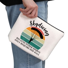 G2TUP Skydiving Lover Gift Skydiving Makeup Bag Skydiver Fans Cosmetic Bag Parachute Lover Gift (Skydiving MB)