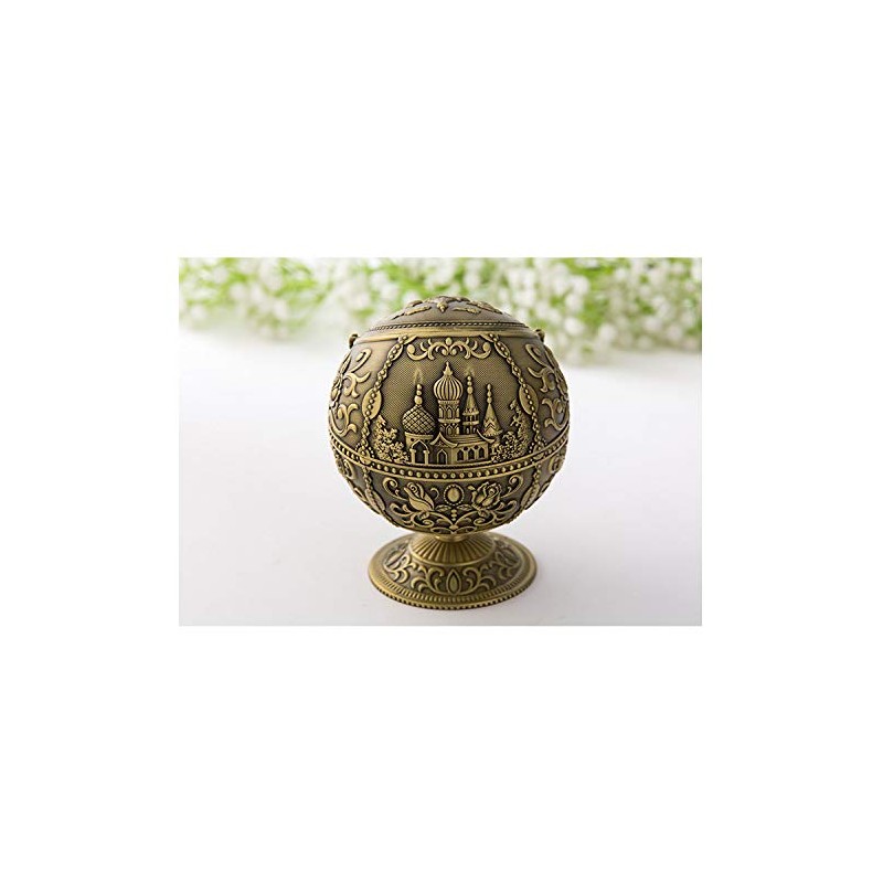 VOANZO The Globe is Decorated Ashtray, Outdoor Covered Windproof Ashtray