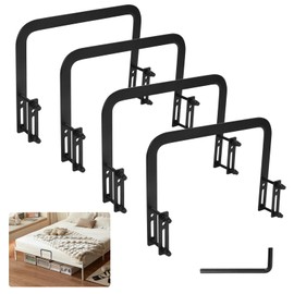 MENAYODA Mattress Holder for Bed Frame, Non-Slip Mattress Holder, Adjustable Mattress Stop, Mattress Hangers (4 Pieces)