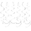 Silver Swirls Decorations Hanging Swirl Decorations 36 pcs Silver Party