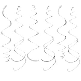 Silver Swirls Decorations Hanging Swirl Decorations 36 pcs Silver Party Streamers for Ceiling Party Decorations