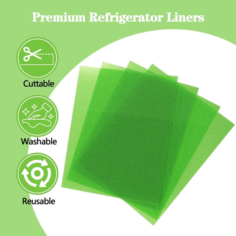 MAXTBEE 8 Pcs Refrigerator Drawer Liners for Fruit and Vegetables