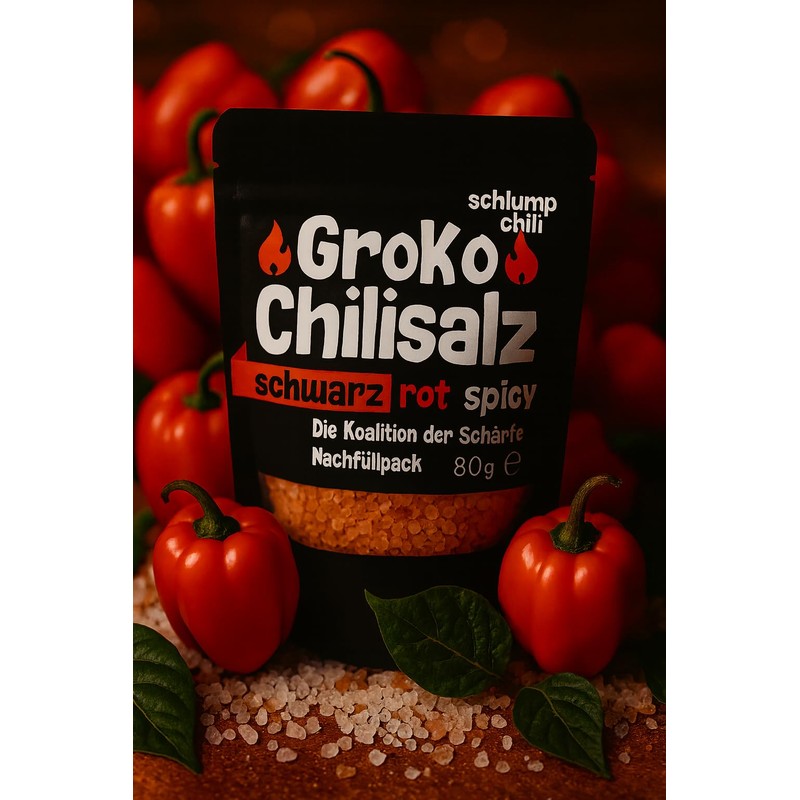 Schlump-Chili GroKoHabanero Chilli Salt Spice Salt Refill Set for Spice