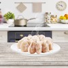 YARDWE Ceramic Steamer Plate Vegetable Steamer Dish Dumpling Plates Tray