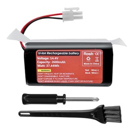 Fytoo 1PCS 14.4V 2600mAh Li-ion Battery for ILIFE A4S Robot, A4, A4S pro, A6, A7, A9, A10, V3x, Compatible with V7, V7s Plus, V7 PRO, W400, W400s, W450 Sweeping Robot (5557 2P Plug Battery) ﻿