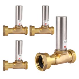 HeSun 4-Pack Straight Water Hammer Arrestor for Washing Machine, 3/4" GHT Male x 3/4" GHT Female Connection, Stainless Steel Hammer Arrestor, Reduce Laundry Washer Knock Noise