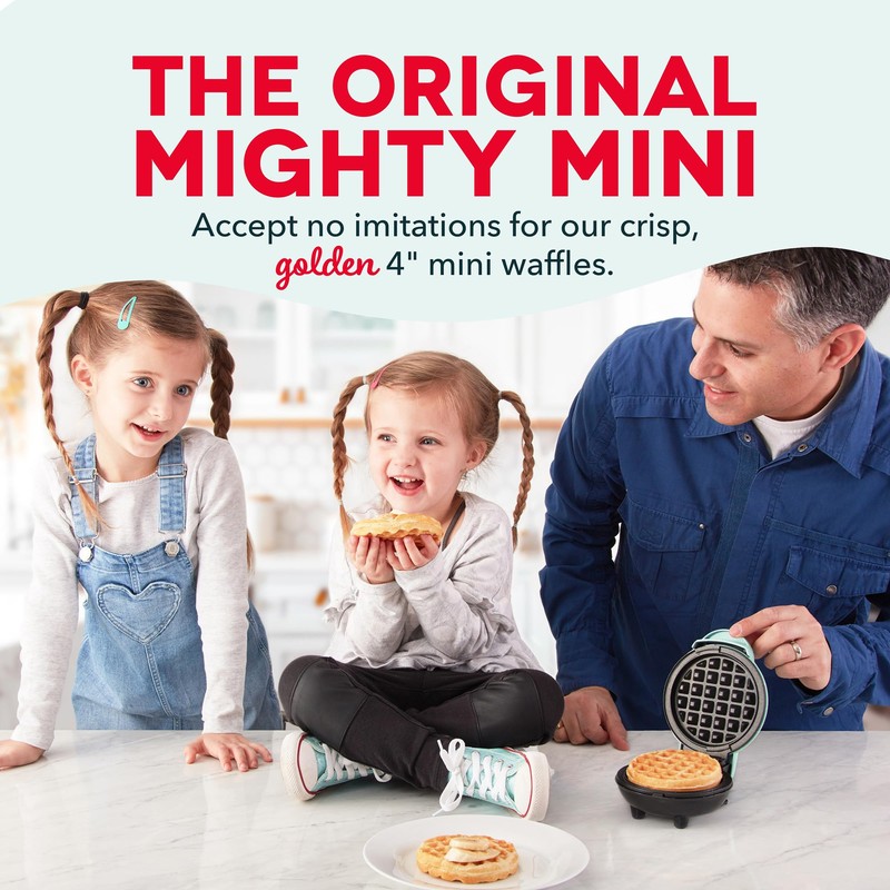 DASH Mini Waffle Maker - 4” Waffle Mold, Nonstick Waffle