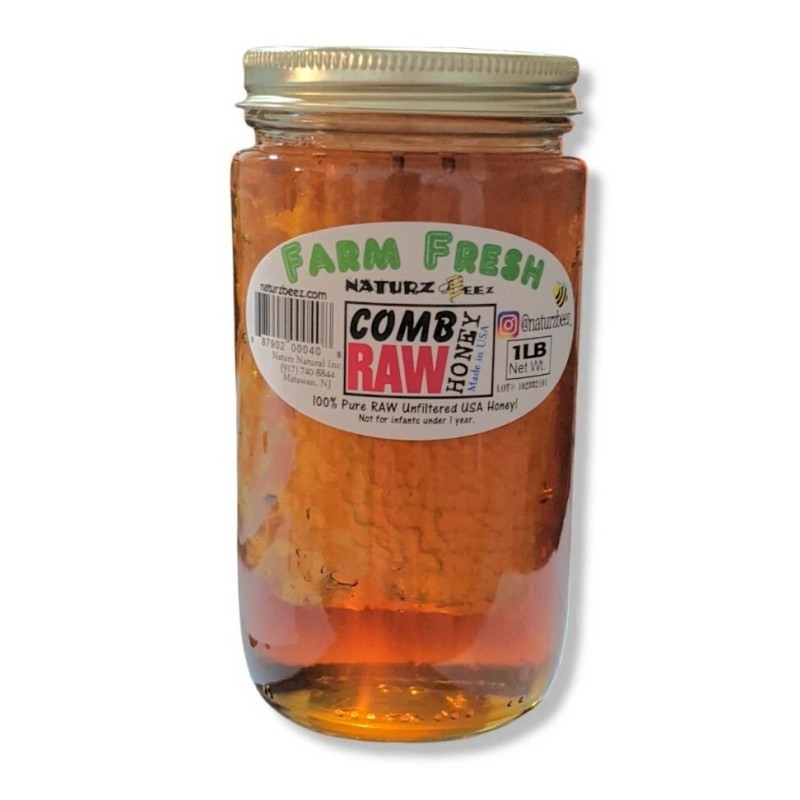 NATURZ BEEZ RAW HONEY COMB 1LB RAW HONEY 1LB 2-PACK