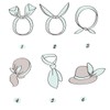 ONEYE Boho Wire Headbands for Women,Twist Bow Hair Wraps,8PCS