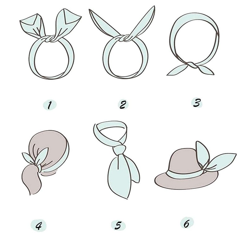ONEYE Boho Wire Headbands for Women,Twist Bow Hair Wraps,8PCS