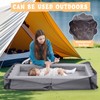 Portable Toddler Travel Bed|3-in-1 Convertible Sofa Bed High-Density Foam Floor