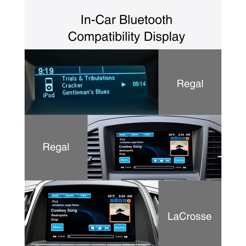 CHOOCL Bluetooth Car Adapter Compatible with Lacrosse and Regal (2010-2013)