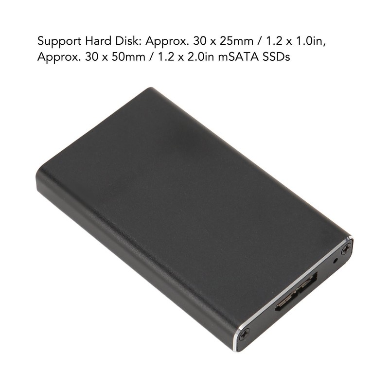 USB3.0 to MSATA Enclosure 6Gbps Support UASP Aluminum Alloy SSD