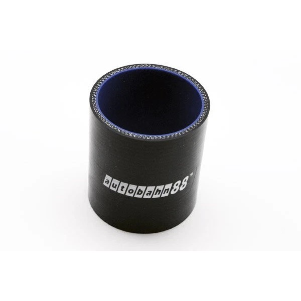 Autobahn88 Silicone Black Straight Hose Coupler ID 34mm 1.4 inch