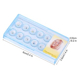 Pongnas Pack of 10 Tooth Jewellery Gemstone Clear Tooth Nail Decoration Crystal Gemstone Rhinestone Decoration (Colourful)