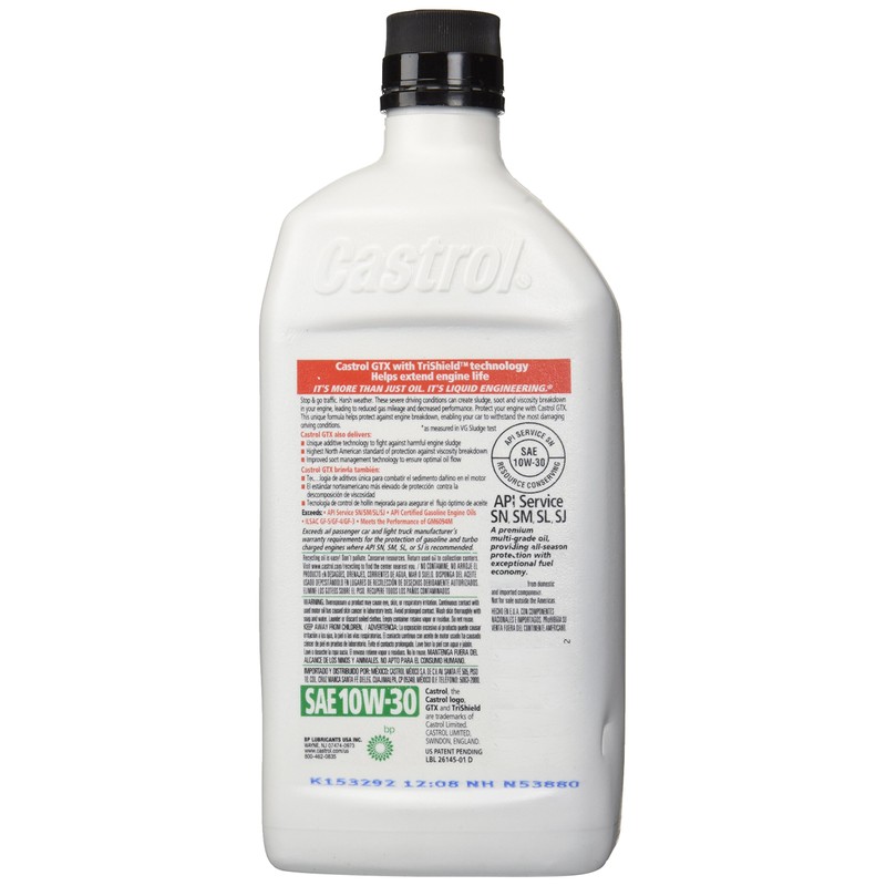 Castrol GTX 10W-30 Conventional Motor Oil, 1 Quart