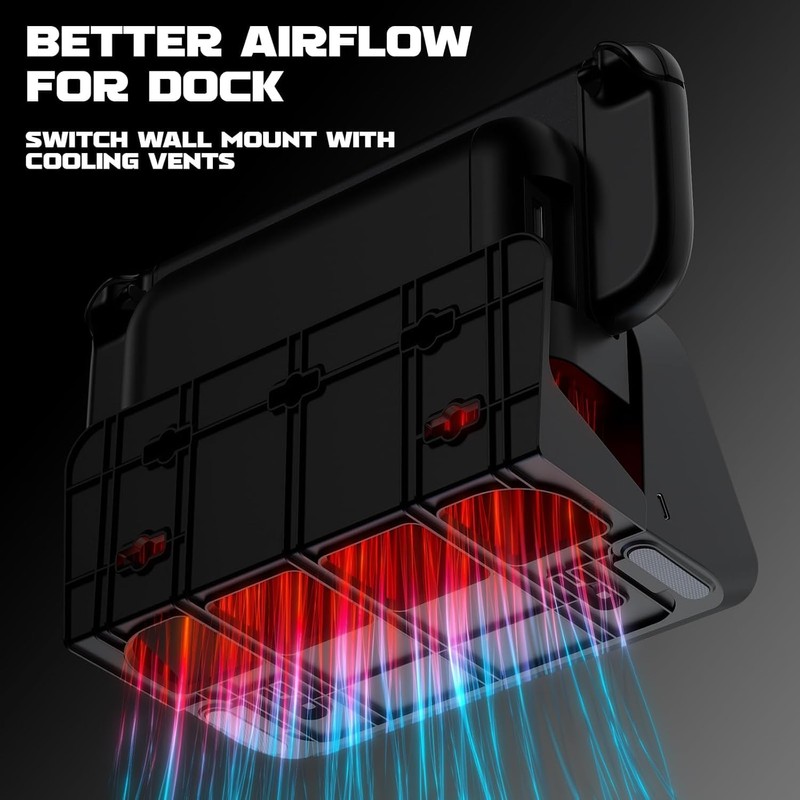 Switch 2 Wall Stand/RGB Lighted World Mount / 4 Joy-Con