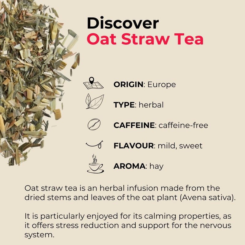 Teapro Oat Straw Loose Leaf Herbal Tea 100g | Premium