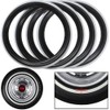 PORT-A-WALL PORTAWALL 17" Black White Wall Tires Insert Rims Side