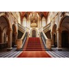 YongFoto Palace Castle Backdrop 10x7ft Luxury Stairway Red Carpet Archway