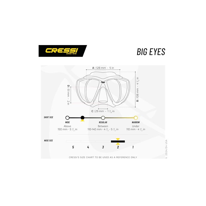Cressi Big Eyes, Negro/Negro