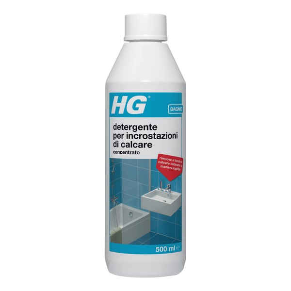 HG 100050108 Professional Cleaner for Limescale Incrustations, Removes Stains and Residues from Shower Heads, Faucets, Bathtubs and Doors (500 ml)