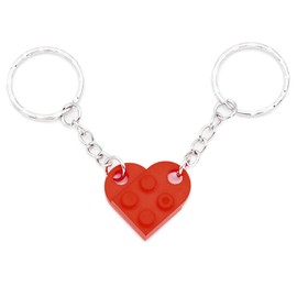 TTYY Friendship Gifts Best Friend Keychain Couples Keychain BFF Heart Key Ring Set Birthday Gifts for Men Women 6 color (red Heart 1)