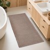 ZALL Tan Waffle Bath Mat,Super Absorbent Non Slip Bathroom Rug,Brown