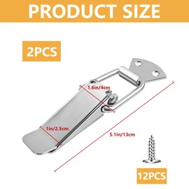 HOWDIA Sectional Couch Connectors to Make Sectional Stay, 5.1" Couch Clamps Modular Bracket for Modular Sectionals 304 Stainless Steel Sofa Clips Furniture Connectors to Hold in Place, 2 Pieces