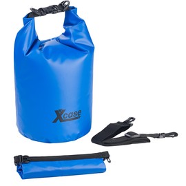 Xcase Waterproof Dry Bag: Waterproof Dry Bag, Heavy Duty Industrial Tarpaulin, 10L Blue (Equipment Bag, Storage Bag, Underwater Light)