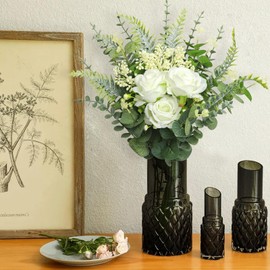 N MAGEAN Eucalyptus Leaves Stems 65 PCS, 6 Kinds Mixed Artificial Greenery Stems for Wedding Decor Vase Floral Arrangement Centerpiece