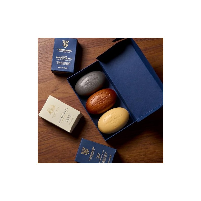 Caswell-Massey Triple Milled Luxury Bath Soap MenTMs Sandalwood Explorer Soap