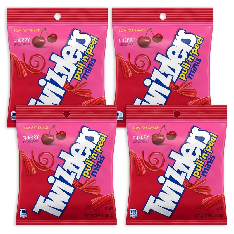 Twizzlers Pull’n’Peel Minis Cherry Flavored 3.75 oz 6 Bags