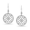 LeCalla 925 Sterling Silver Drop Earrings Light Filigree Heart Knot