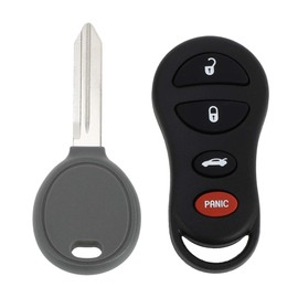 X AUTOHAUX 315MHz GQ43VT17T Keyless Entry Remote Ignition Transponder Key Fob for Jeep Liberty 2002-2004 for Chrysler 300 2001-2004 64 Chip 4 Buttons