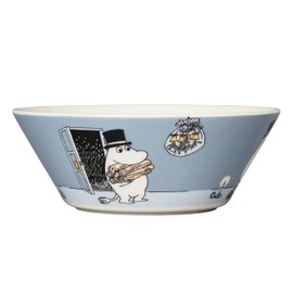 Moomin by ARABIA 1066912 Bowl, Dish, 5.9 inches (15 cm), Classic Moomin Papa, Gray, Moomin Tableware, Arabia
