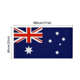 180x90cm Australian Flag – Premium Outdoor Aussie Flag for National Pride & Sports, Heavy-Duty, Fade-Resistant, with Eyelets, Perfect for Australia Day Celebrations (1)