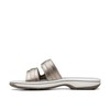 Clarks Women's Breeze Piper Slide Sandal, Pewter Synthetic, 12