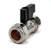 15mm Compression Lever Isolation Valve - Heavy Duty Brass Shut