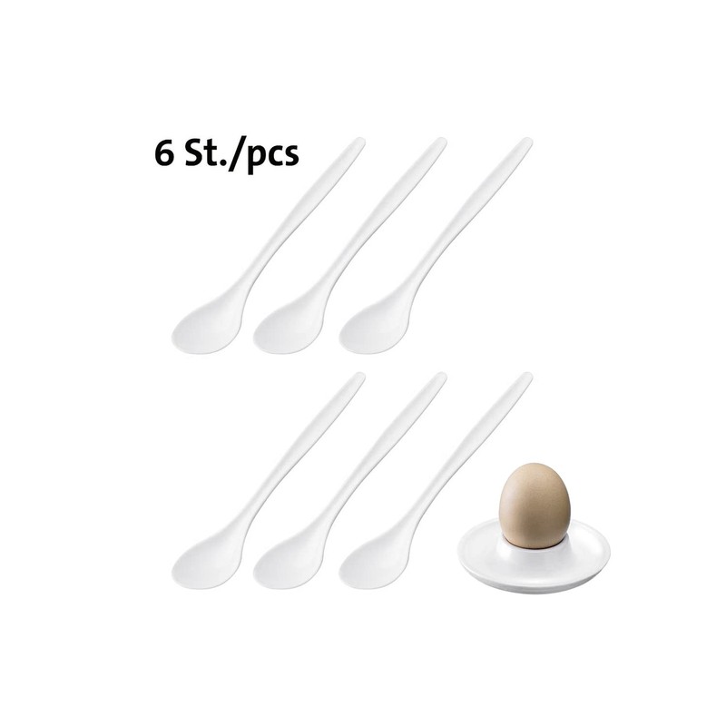 Egg Spoon 6pcs. Plastic mb