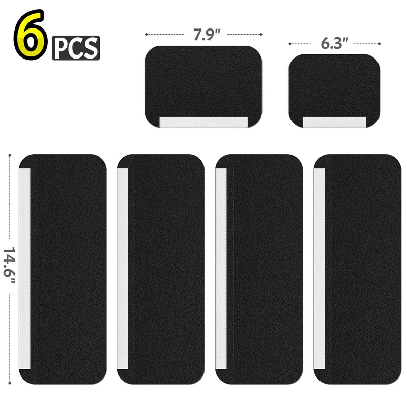 Royleath Refrigerator Door Handle Covers, 6PCS, Leather Kitchen Appliance Handle