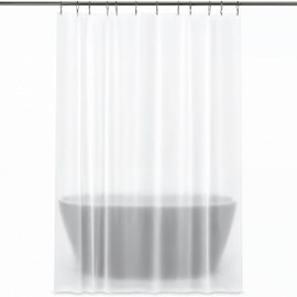 Epica - Cortina de Regadera – Forro de Cortina de Ducha de Vinilo Transparente Resistente 72x72 Pulgadas – Resistente a Manchas y Espuma...