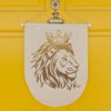 MAYJOYDIY Crown Lion King Stencil 11.8×11.8inch Large Majestic Lion Head