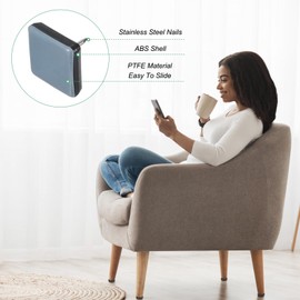 M METERXITY 32-Pack Nail on Furniture Sliders, 1 x 1" (25mm) PTFE Chair Sliders Glides Square Pads for Chair/Table, Furniture Movers Leg Floor Protectors [Grey]