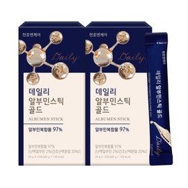 Chunho N Care Daily Albumin Stick Gold 20g 15 Packs (2 Packs) Egg White Silk Drinkable Albumin / 천호엔케어 데일리 알부민 스틱 골드 20g 15포 2개 난백 실크 마시는 알부민