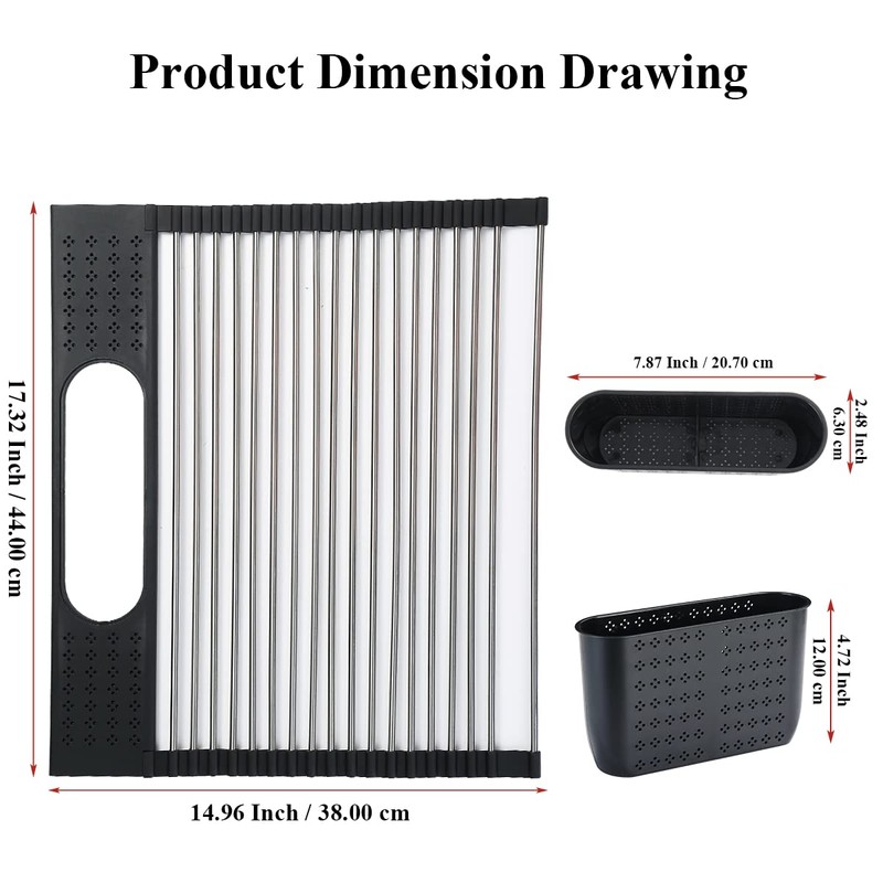 Berglander Dish Drying Rack Over The Sink, L17.5 by W