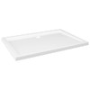 vidaXL Rectangular Shower Base Tray in High-Gloss White ABS, Fiberglass